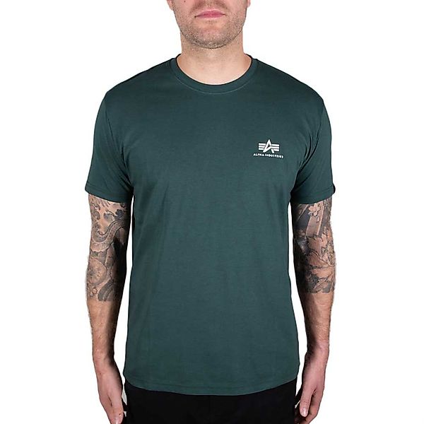 Alpha Industries Basic Small Logo Kurzärmeliges T-shirt 4XL Navy Green günstig online kaufen