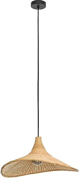 EGLO Hängeleuchte »HYKEHAM Pendellampe, Stahl und Holz, E27, Hängelampe, Fl günstig online kaufen