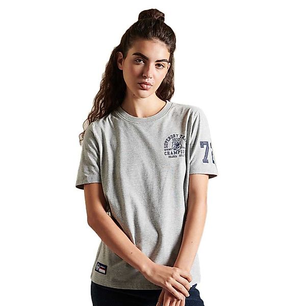 Superdry Track & Field Kurzarm T-shirt M Grey Marl günstig online kaufen