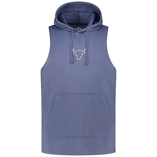 Under Armour Ärmelloser Hoodie aus Baumwoll-Mix Farbe graublau Größe: 4XL günstig online kaufen