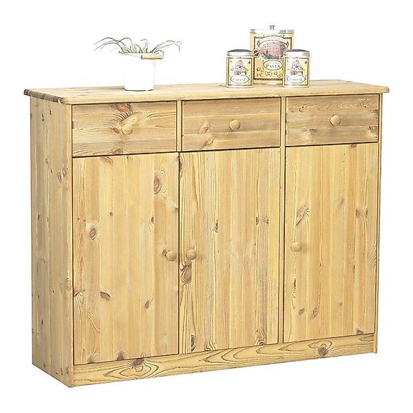 ebuy24 Nelly Sideboard 3 Schubladen 3 Türen Gebeitzt günstig online kaufen