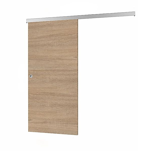 inova Holzschiebetür Wildeiche 755 x 2035 mm Komplettset mit Griffmuschel günstig online kaufen