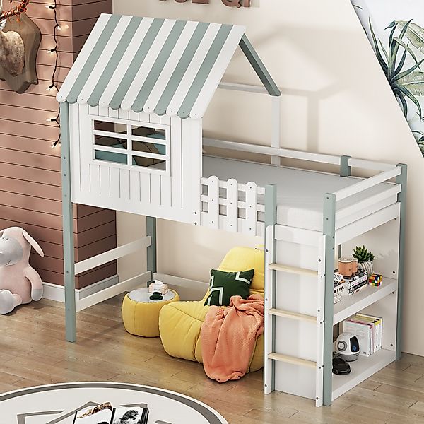 STILVORA Kinderbett 90x200 Hochbett mit Matratze,Bettgestell günstig online kaufen