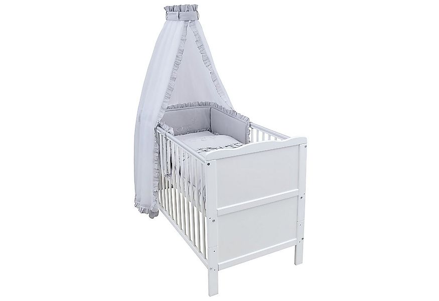 Baby-Delux Komplettbett Babybett Jack Komplettset Royal Rüsche, 10-tlg., Ki günstig online kaufen