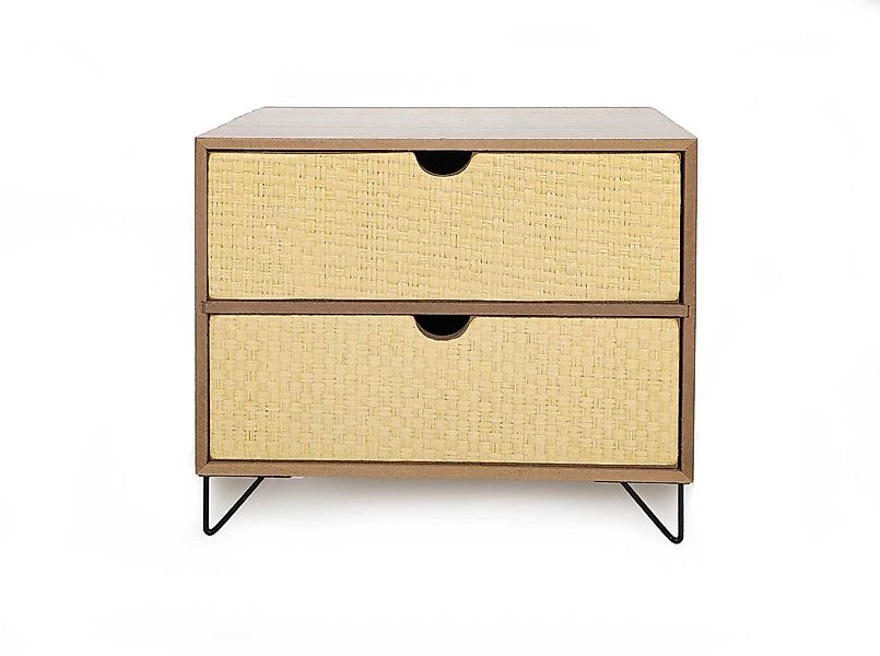 Bubble-Store Schubladenbox Mini-Kommode mit 2 Schubladen, (Metallbeine, Sch günstig online kaufen