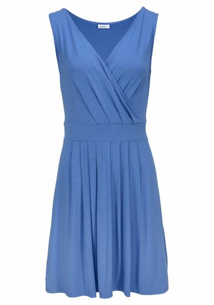 Beachtime Jerseykleid mit tiefem V-Ausschnitt in günstig online kaufen