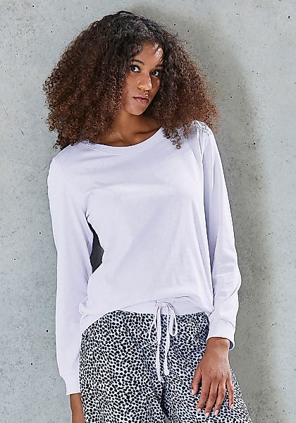 Vivance Dreams Pyjamaoberteil mit Rippbündchen günstig online kaufen