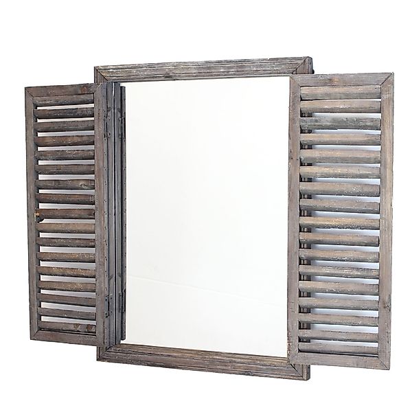 Frank Flechtwaren Bild, Holzspiegel Fenster günstig online kaufen