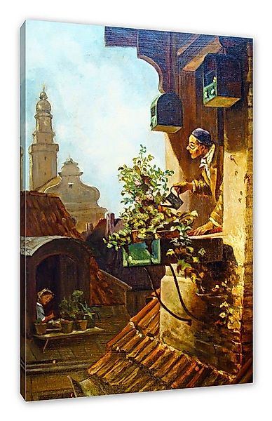 Pixxprint Leinwandbild Carl Spitzweg - Im Dachstübchen, Carl Spitzweg - Im günstig online kaufen