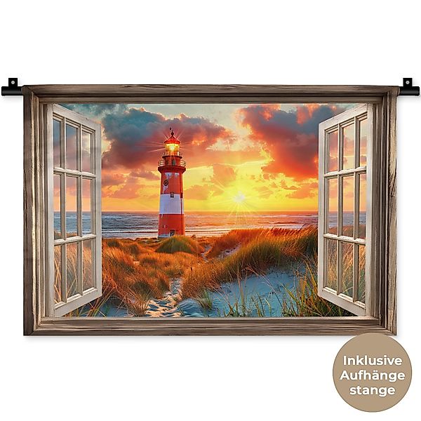 MuchoWow Wandteppich Aussicht - Fenster - günstig online kaufen