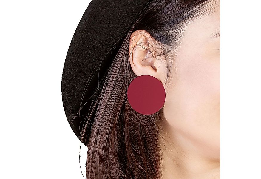 ALEXASCHA Paar Ohrstecker Ausgefallene Statement Ohrringe rot • 40mm • einz günstig online kaufen