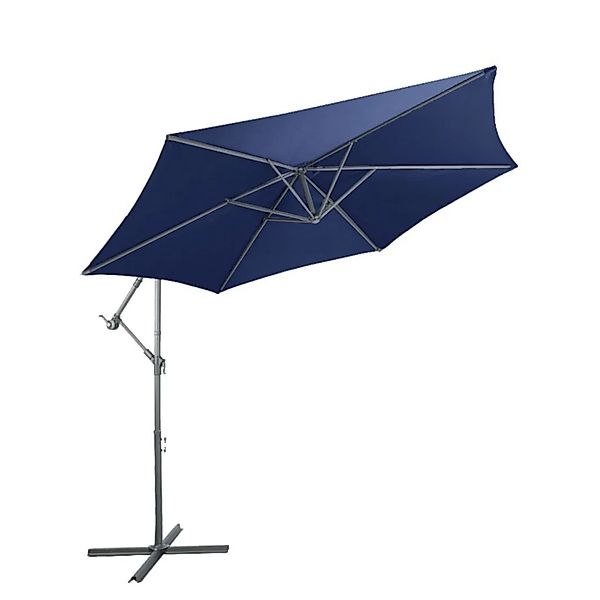 Lex Alu Sonnenschirm Ampelschirm Ø 3m UV30+ Kurbelschirm mit Standfuß Garte günstig online kaufen