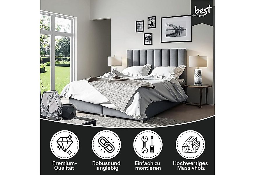 Best for Home Boxspringbett Trinity K-10 Boxspringbett mit Stauraum, Bonell günstig online kaufen