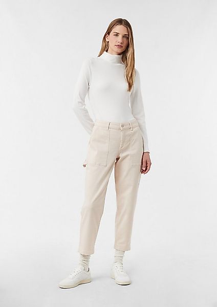 comma Chinos Hose Verkürzte Twill-Hose im Barrel Fit günstig online kaufen