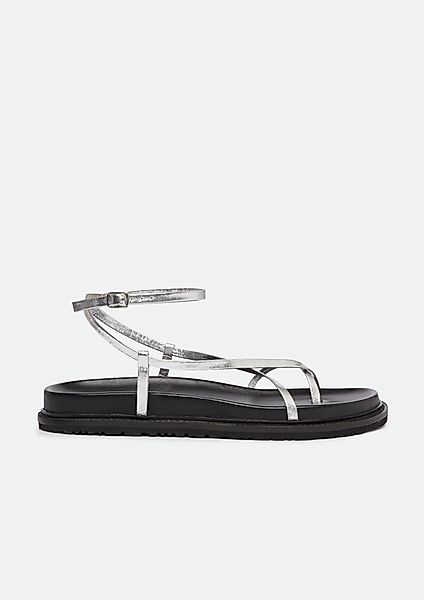Comma Riemchen-Sandalen aus Glattleder Sandale günstig online kaufen
