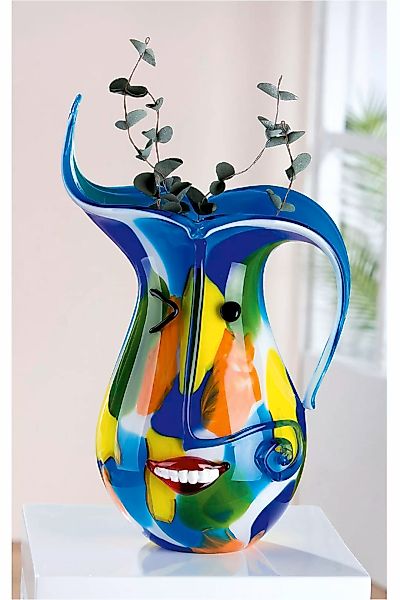 Casablanca by Gilde Tischvase »Glasart Designvase "Augusto" aus Glas«, (1 S günstig online kaufen