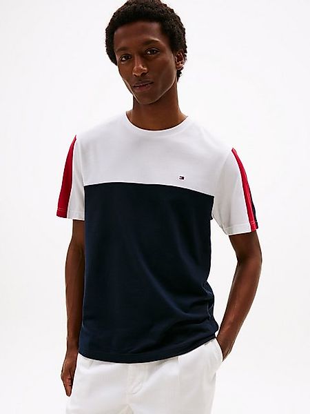Tommy Hilfiger T-Shirt GLOBAL STRIPE COLOURBLOCK TEE im modischen Colorbloc günstig online kaufen