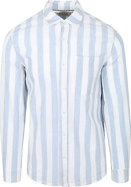 Scotch and Soda Leinenhemd Streifen Hellblau - Größe M günstig online kaufen