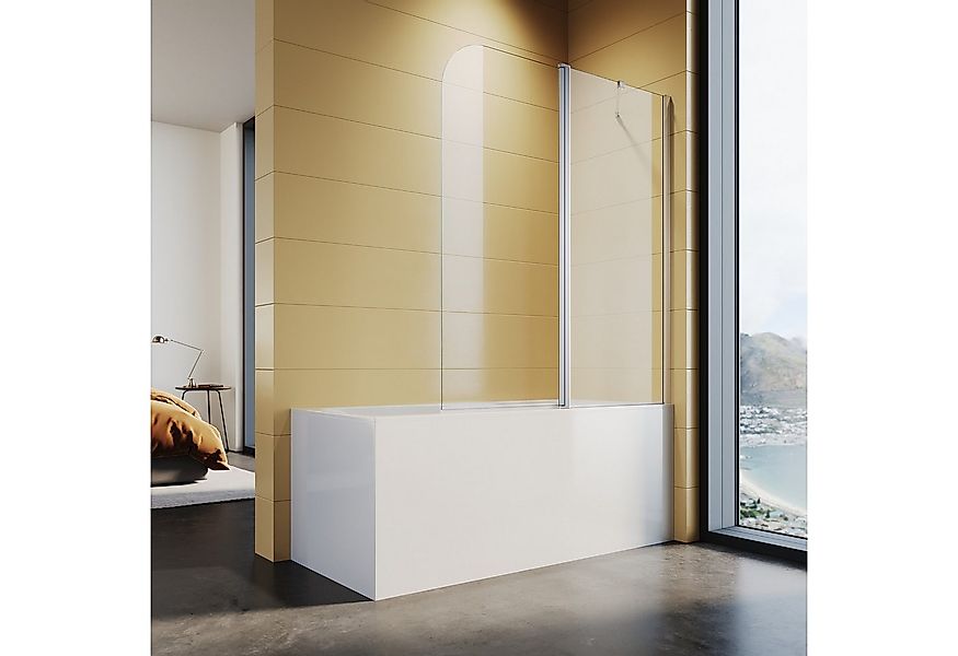SONNI Badewannenaufsatz Duschwand für Badezimmer mit Nano Glas, Sicherheits günstig online kaufen