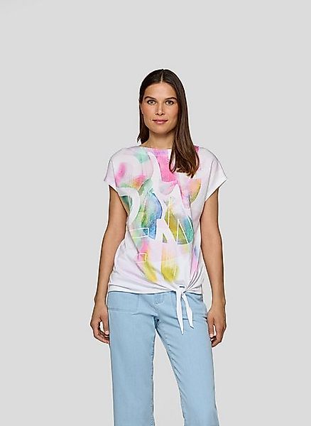 Rabe Print-Shirt Rabe T-Shirt mit abstraktem Print und seitlichem Bindeband günstig online kaufen