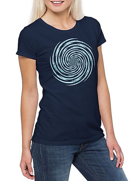 Urban Backwoods Print-Shirt Spiral Lightning Damen T-Shirt Spirale Hypnose günstig online kaufen