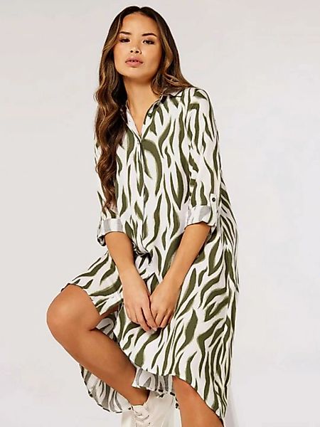 Apricot Minikleid Zebra Oversized Shirt Dress, (1-tlg) mit Krempelarmen günstig online kaufen