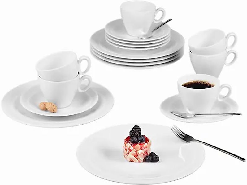 Seltmann Weiden Kaffeeservice »Geschirr-Set, Service Trio«, (Set, 18 tlg.), günstig online kaufen