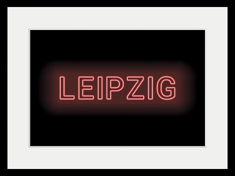 queence Bild »LEIPZIG LIGHTS«, Städte-Schriftzug, (1 St.), HD Premium Poste günstig online kaufen