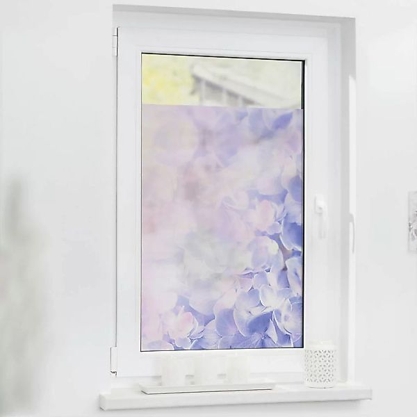 LICHTBLICK Fensterfolie Blüten pastell lila B/L: ca. 100x100 cm günstig online kaufen