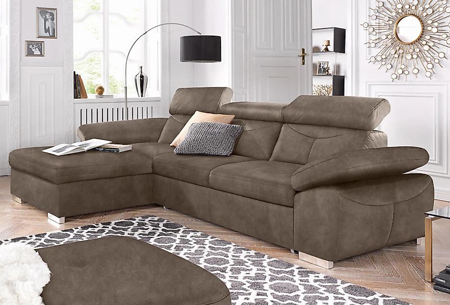 exxpo - sofa fashion Ecksofa "Spring, super bequem, mit Armteil- und Kopfte günstig online kaufen
