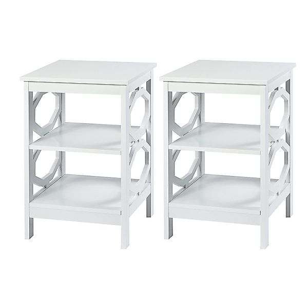 COSTWAY Nachttisch 3 Ebenen Beistelltisch (2-St), günstig online kaufen
