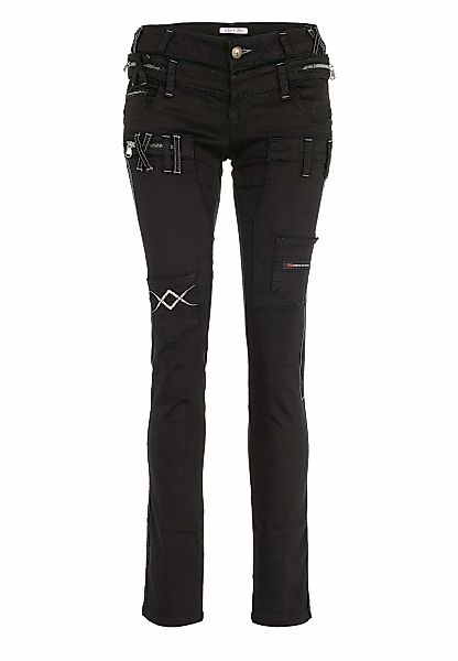 Cipo & Baxx Slim-fit-Jeans "Jeans" mit doppeltem Bund, WD228 günstig online kaufen