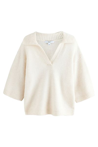 Next Polokragenpullover Polopullover, offener Kragen, halblange günstig online kaufen