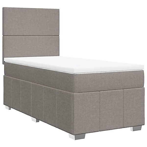 vidaXL Boxspringbett mit Matratze Taupe 80x200 cm Stoff 3293792 günstig online kaufen