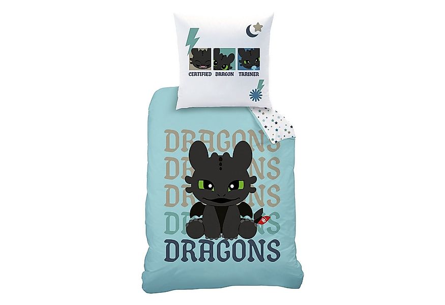 MTOnlinehandel Kinderbettwäsche Dragons Ohnezahn "Toothless Dreams" Renforc günstig online kaufen