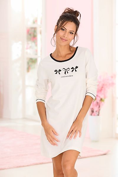 Vivance Dreams Nachthemd Mit süßem Schleifenmuster günstig online kaufen