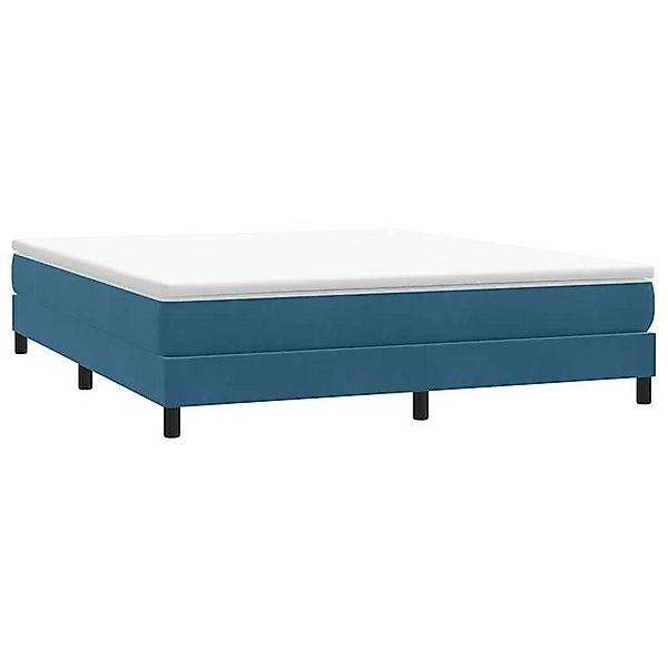 vidaXL Bett Boxspringbett ohne Matratze Dunkelblau 180x220 cm Samt günstig online kaufen