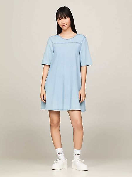 Tommy Jeans Curve Blusenkleid "TJW CHAMBRAY A-LINE SS DRESS EXT", Große Grö günstig online kaufen