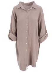 Seasons of April Hemdbluse Oversized Musselinbluse günstig online kaufen
