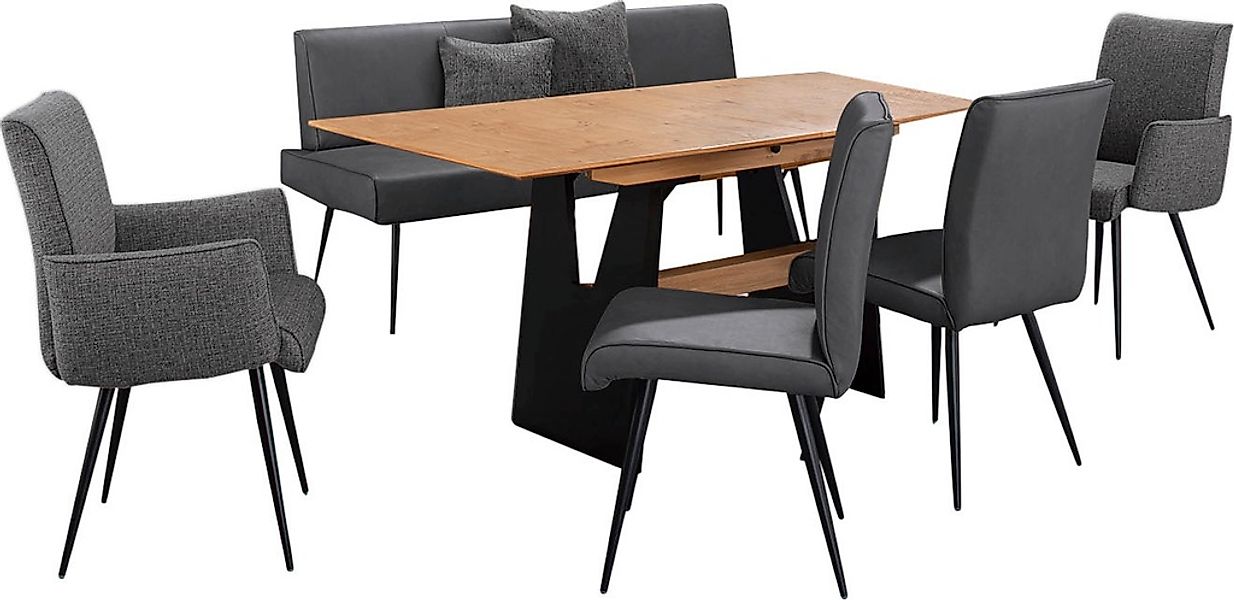 K+W Komfort & Wohnen Essgruppe "Giacomo I", (6 tlg., Polsterbank, 2 Stühle günstig online kaufen