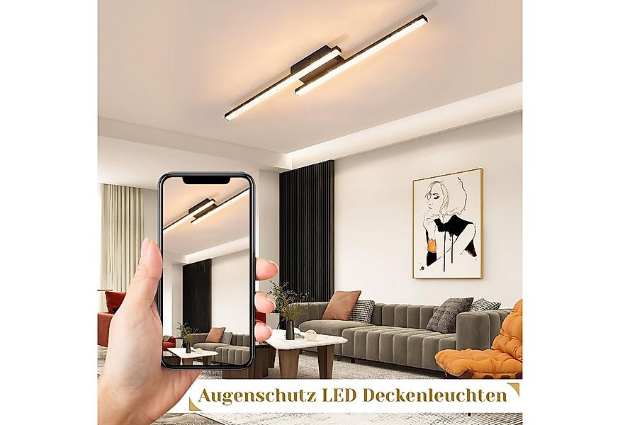 Nettlife LED Deckenleuchte warmweiß Schwarz 3000K Modern Kristall 12W Metal günstig online kaufen