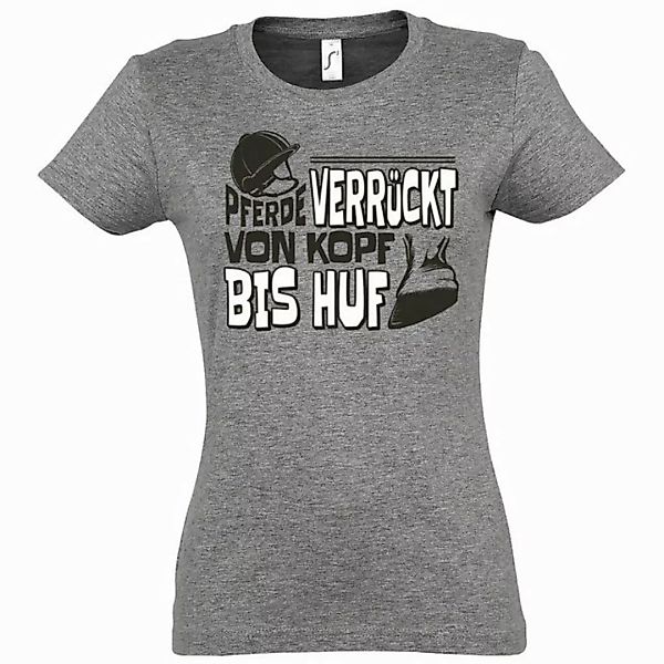 Youth Designz T-Shirt "Pferde Verrückt Von Kopf Bis Huf" Damen T-Shirt mit günstig online kaufen