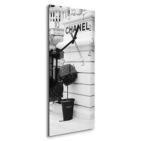 DEQORI Wanduhr 'Chanel Eleganz' (Glas Glasuhr günstig online kaufen