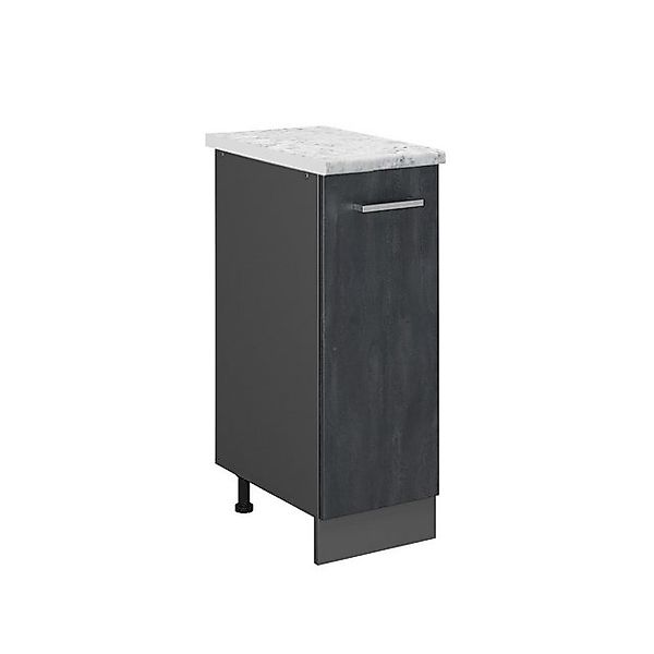 Vicco Apothekerschrank R-Line, Schwarz Beton/Anthrazit, 30 cm AP Marmor günstig online kaufen