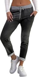 Mississhop Chinohose Damen Hose Blumen Jogginghose günstig online kaufen