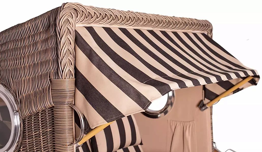 Strandkorb Amrum Teak PE grey Dessin 581 günstig online kaufen