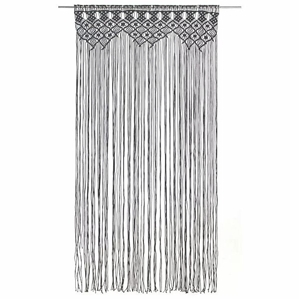 vidaXL Makramee Vorhang Anthrazit 140x240 cm Baumwolle Modell 6 günstig online kaufen