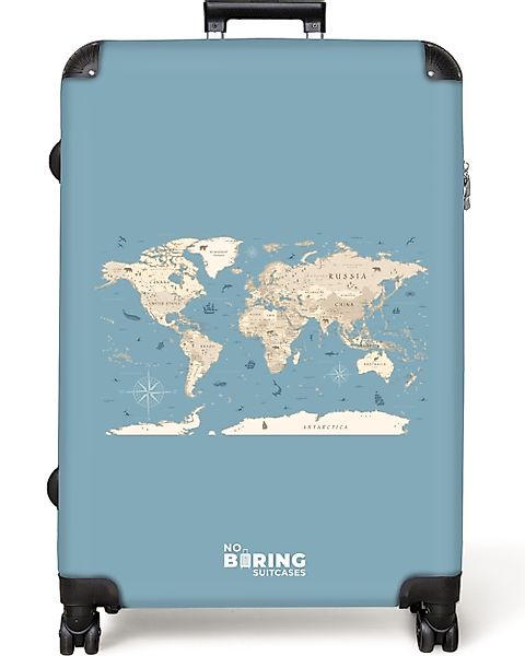 NoBoringSuitcases.com© Hartschalen-Trolley Weltkarte - Ozean - günstig online kaufen