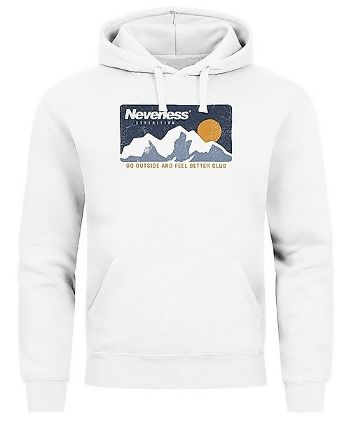 Neverless Hoodie Hoodie Herren Print Wandern Berg-Grafik Vintage Retro Styl günstig online kaufen
