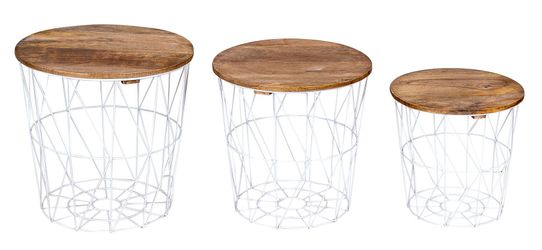 Levandeo® Couchtisch, 3er Set Beistelltisch Metall günstig online kaufen